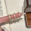 Anel de Cor Suave em Gradiente Estilo Coreano com Gotejamento de Óleo para Mulheres, Anel de Dedo Indicador Versátil Estilo Ins Nicho Luxo Leve Elegante Diário