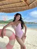 Traje de Baño Entero Triángulo Nuevo 2025 para Mujer Cubre Vientre Adelgazante Playa Resort Aguas Termales [Dropshipping]