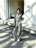 Nuevo Conjunto Casual Elegante de Otoño para Mujer 2026 Otoño/Invierno Adelgazante Rejuvenecedor Cuello Alto Rayas Pantalones de Pierna Recta Conjunto de Dos Piezas
