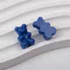 Color sólido color sólido perforado oso de goma agujero vertical acrílico con cuentas pendientes collar pulsera accesorios de joyería diy venta al por mayor