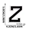 Bestseller transfronterizo 5cm negro letra inglesa bordada autoadhesivos parches de tela para ropa y sombreros parches decorativos DIY