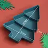 Prato de Lanche com Compartimentos em Formato de Árvore de Natal, Material PP de Grau Alimentício, Seguro para Micro-ondas, Suporte para Celular, Bandeja para Armazenamento de Frutas e Nozes para Festa em Casa