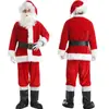Traje de Santa Claus engrosado para hombre, fiesta navideña, actuación, felpa de alta calidad, ropa de Navidad, en stock, transfronterizo