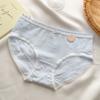 Ropa interior antibacteriana 7A para mujer Clase A Algodón de bebé Cómoda Transpirable Linda Niña Cintura Media Cadera Estudiante Calzones