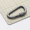 Mosquetón Grueso de Alta Calidad con Forma de D de 7 cm con Bloqueo, Hebilla de Tuerca de Rosca de Liberación Rápida, Gancho de Mochila de Aleación de Aluminio