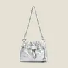 Bolsa de corrente com novo padrão de diamante transfronteiriça, pequena e chique, bolsa tipo saco com cordão fashion, grande capacidade, bolsa de ombro versátil para mulheres, personalizável