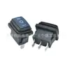 Interruptor Impermeável Kcd1 3 Pinos 3 Velocidades Painel Azul Pinos de Cobre Banhados a Prata Interruptor Tipo Barco de Alta Durabilidade