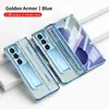 Adequado para Capa de Celular Samsung Zfold8Ultra Dobrável8 Dobradiça Slot para Caneta Dobrável Capa Protetora Transparente Galvanizada