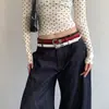 Cinturón Rojo Delgado de Estilo Vintage de Alta Gama para Mujer, Nuevo Estilo Chica Picante de Nicho Americano 2026 Decoración de Cinturón Delgado