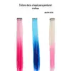 Extensões de Cabelo Coloridas Infantis com Tinta Pendurada na Orelha, Rabo de Cavalo de Peça Única, Mechas, Dreadlocks de Street Dance, Penteados Infantis para Meninas, Acessórios de Cabelo para Meninas