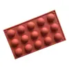 Hapi 15 até pequeno molde de silicone em forma de semicírculo para chocolate molde hemisférico silicone gelatina pudim antiaderente