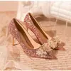 Zapatos de Boda Xiuhefu para Mujer 2026 Nuevos Elegantes de Gama Alta Tacón de Aguja Francés Zapatos de Novia Chinos Tacones Rojos