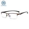 Defeng 687 montura de metal para gafas media montura montura para gafas de miopía espejo para computadora anti luz azul montura de gafas TR para hombre y mujer de negocios
