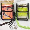 Estilista Moda Tendencia Cadena Acrílica con Bolsa Transparente de Tijeras de Colores con Cubierta para Peluquería Kit Cruzado para Espalda