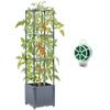 Maceta rectangular con tapa cuadrada transfronteriza de Amazon, maceta familiar para balcón, planta trepadora, maceta gruesa.