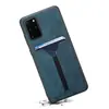 Aplicável à Samsung S20 concha traseira de celular elástica com porta-cartão imitação de couro fosco S20 Plus concha protetora estilo britânico