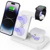 Produtos Novos de Venda Quente Transfronteiriços Cuidadosamente Selecionados Adequados para Celulares, Relógios e Fones de Ouvido Apple, Dispositivo Multifuncional Dobrável Três-em-Um de Carregamento Sem Fio