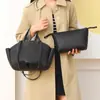 Bolso para Mujer, Gran Capacidad, Bolso para Viajes Diarios, Gama Alta, Color Sólido, Sencillo, Bolso de Hombro para Mujer, Bolso Cesta, Transfronterizo