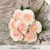 Peônias Artificiais de 7 Camadas Flores Falsas para Decoração de Corredor de Casamento, Decoração de Salão de Casamento, Flores Plásticas Artificiais Arranjo de Flores DIY