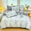 Juego de ropa de cama de cuatro piezas engrosado, cálido, de algodón puro con vellón de leche para otoño e invierno, juego de ropa de cama para bebé de algodón puro con vellón de leche, oferta especial