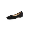 Mocasines Sencillos para Mujer 2026 Nuevos Zapatos de Ballet Retro Boca Baja Suela Suave Piel Suave Zapatos Planos para Combinar con Faldas