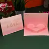 Cartão de Dia dos Namorados rosa amor três-dimensional cartão de felicitações em forma de coração presente de aniversário cartão de felicitações para amantes bênção 3d três-dimensional criativo greeting