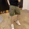Pantalones Cortos con Bolsillo con Cremallera para Hombre, Tendencia Verano 2025, Versátiles, Estilo Ropa de Trabajo, Corte Holgado, Deportivos Casuales, de Longitud Media