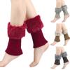 Calcetines de Punto Transfronterizos Cortos con Doblez Cubrepiernas Mao Mao Otoño e Invierno Cálidos de Punto Lana Cubrebotas Navidad Cubrepantorrilla