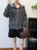 Otoño e Invierno 2025 Nuevo Estilo Cremallera Doble Lentejuelas Cardigan de Punto de Alta Gama Suelto Casual Versátil Chaqueta Suéter Moda para Mujer