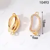 Chapado en Cobre de Oro Real de 18K Madreperla Microincrustación Fila Única Cierre de Guisante Collar Pulsera Vintage Accesorios de Joyería DIY de Alta Gama