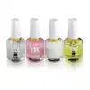 En stock 15ml Esmalte de Uñas Marrón pegamento botella de vidrio capa de sellado inferior embalaje botella vacía botella de esmalte de uñas negro