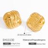 Pendientes de acero inoxidable transfronterizos, pendientes Joker de temperamento irregular francés, pendientes de oro galvanizado de 18 quilates para mujer