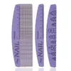 Lima de uñas de arcilla púrpura de doble cara, tira de lima de madera especializada para salones de uñas, tiras curvas y rectas para dar forma y pulir, lavable