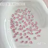 Pedras de strass para nail art K9 vermelho rosa imitação Swarovski de fundo chato, mini pedras de strass para unhas Swarovski de borda chanfrada irregulares, da moda e brilhantes