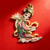 Imán de Nevera de Personaje de Ópera de Metal Maquillaje Facial de la Ópera de Pekín Imán de Souvenir Cultural y Creativo Mu Guiying Guan Yu Yang Guifei Succión Magnética