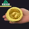 Modelo de Periférico de Juego Delta 9cm Nido de Pájaro Dorado Versión Doble Huevo Artesanía Metálica Física Adornos Juguetes