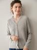 Exquisito y Moderno~ Cárdigan de Cachemira con Encaje en V Estilo Xiaoxiangfeng para Mujer, Suéter de Punto Holgado, Chaqueta Fina