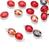 Cuentas de vidrio de color galvanizado de jade de porcelana ovaladas ojo de buey de 9x12 mm transfronterizas accesorios para joyería DIY material para collares y pendientes