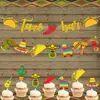 Nova Decoração de Banner para Festa de Taco Mexicano 5 de Maio Bandeira de Decoração de Festa de Carnaval Inserção para Bolo