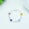 Pulseira Elegante e Simples de Cristal Branco Gelo com Ametista e Design de Caractere da Sorte, Presente Popular de Aniversário para Meninas, Design para Transmissão ao Vivo