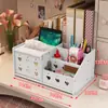 Caja de Almacenamiento para Cosméticos, Tipo Cajón para Joyería, Productos para el Cuidado de la Piel, Mascarilla Facial, Lipstick, con Espejo, Organizador de Escritorio, Caja de Almacenamiento Grande