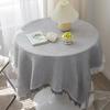 Mesa Redonda Pequeña Japonesa y Coreana Mantel de Algodón y Lino Mantel para Mesa de Café de Cumpleaños al Aire Libre Decoración de Mantel con Borlas para B&B Mantel de Mesa para el Hogar Estilo Camping