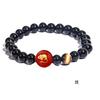 Pulseira do Zodíaco pulseira de ágata obsidiana imitação pulseira dos 12 signos masculino e feminino joias étnicas atacado