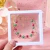 Pulsera de cuentas de Navidad de venta caliente transfronteriza europea y americana, Pulsera de regalo navideño de doble capa apilable, Pulsera versátil