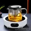 Diretamente do fabricante: infusor de chá de vidro com tampa preta, bule de chá de vidro resistente ao calor, filtro de aço inoxidável e bule de chá de vidro