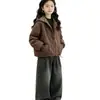 Nova jaqueta fina de algodão para outono e inverno para meninas, estilo coreano casual, quente e confortável, adequada para meninas jovens, e fornece calor contra o frio