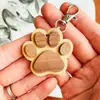 Chaveiro de Pata de Madeira Transfronteiriço Pingente de Madeira Acessórios Criativos para Chaveiro Características Presentes Pequenos Personalizados