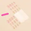 Estrellas de uso transfronterizo color de contraste tabletas de manicura francesa almendra armadura pegatinas de uñas postizas removibles comercio exterior Europa y Estados Unidos venta al por mayor