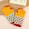 2025 Nuevos Guantes Bordados para Mujer Lindo Oso Sonriente de Dibujos Animados Otoño e Invierno Cálidos y a Prueba de Frío Agujas para Hombres y Mujeres