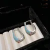 Pendientes de Botón con Diseño de Aro Hueco Transfronterizo Europeo y Americano, Pendientes de Aro, Pendientes de Botón con Circonita Diamante, Pendientes de Moda Elegantes, Venta al por Mayor